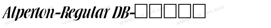 Alperton-Regular DB字体转换